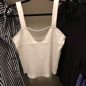 Fitted Ribbed Square Necked Tank